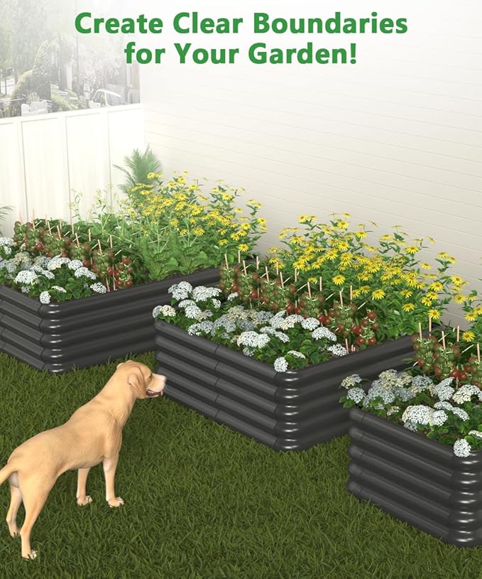3.0x1.8x1.0ft Raised Garden Bed Kit, Rustproof PP Material Garden Box, Flower - Image 6