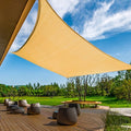 KANAGAWA 6'X16' Sand Custom Size Sun Shade Sail Rectangle UV Block Canopy Cover by KANAGAWA
