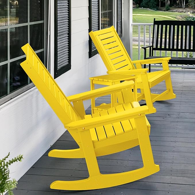 GREENVINES Outdoor Rocking Chair Set | 3-Piece | 2 Rocking Chairs - Image 2