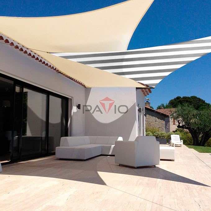 Patio Paradise 6' x 6' x 6' Sun Shade Sail Triangle Canopy Shade Cloth Fabric - Image 5