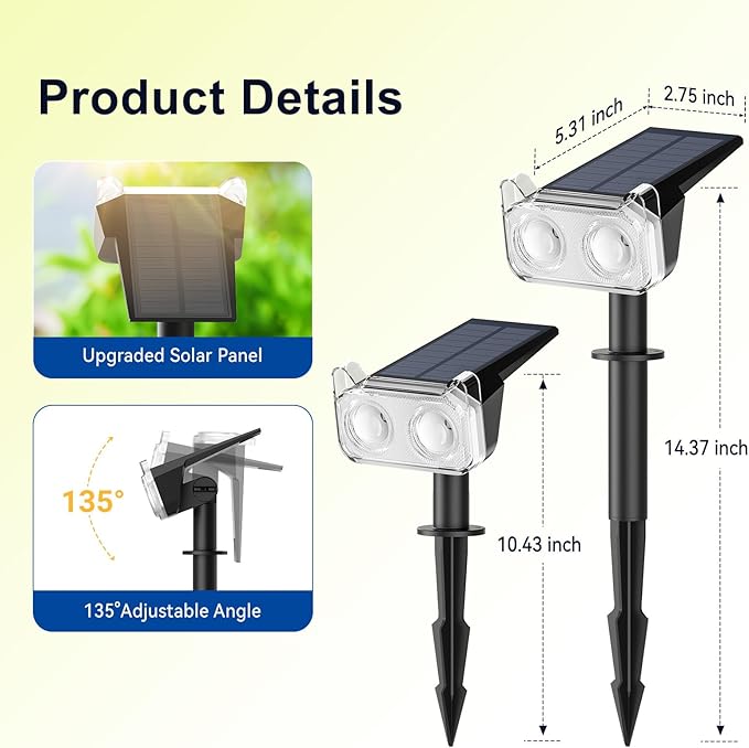 LETMY Solar Spot Lights Outdoor Waterproof - Image 6