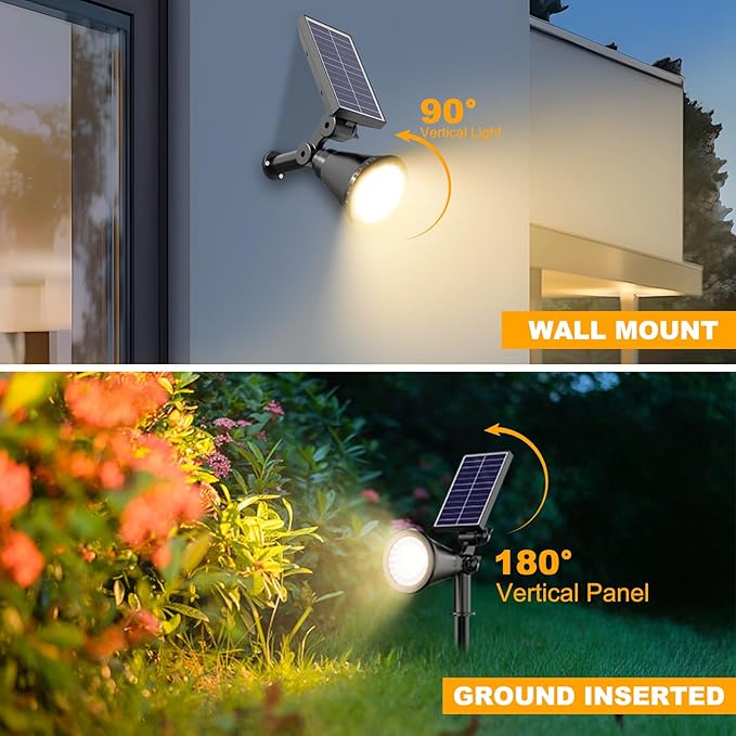 Solar Lights Outdoor Waterproof, 36 LEDs Adjustable Solar Spot Lights Outdoor - Image 4