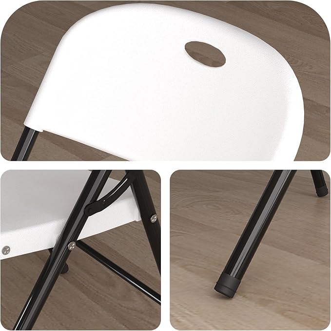 Nazhura 350 Weight Limit Heavy Duty Plastic Folding Chair - Image 5
