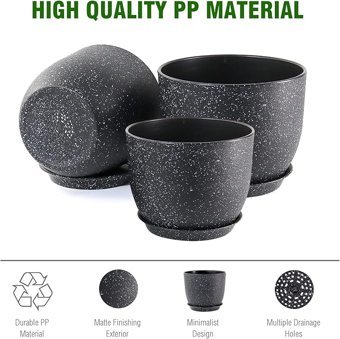 Plant Pots 10/9/8 inch, Flower Pots - Image 4