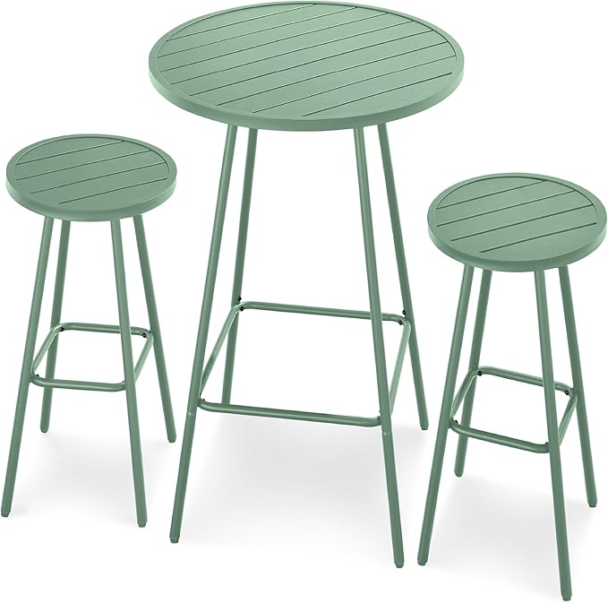 Best Choice Products 3-Piece Patio Dining Set, Bar Height, Outdoor Bistro Set by BestChoiceProducts