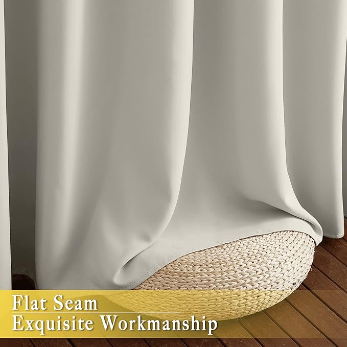 NICETOWN Room Darkening Natural Curtain - Image 6