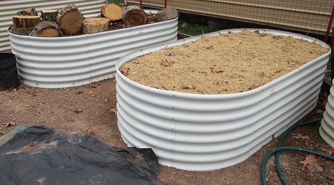 A ANLEOLIFE 8-Set 8X4X2 ft Galvanized Raised Garden Bed Kit, Oval Metal Deep - Image 7