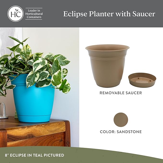The HC Companies 20 Inch Eclipse Round Planter Pots - Image 2