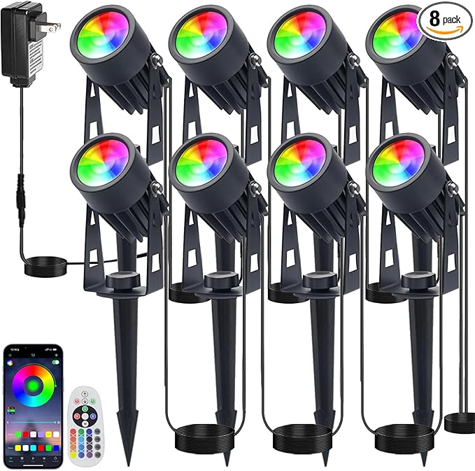 Smart RGB Low Voltage LED Spotlights, APP & Remote Control, Synchronous Dimming by Sathem