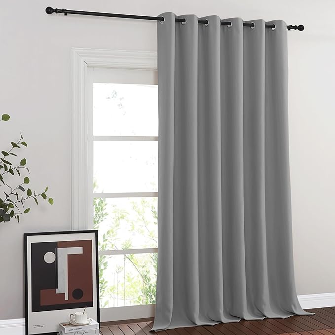 NICETOWN Room Divider Curtain 132 Inches Long, Wide Blackout Sliding Door by NICETOWN