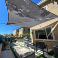 SUNLAX Sun Shade Sail 16' x 16' x 16' Dark Grey Triangle Canopy Sail Shade by SUNLAX