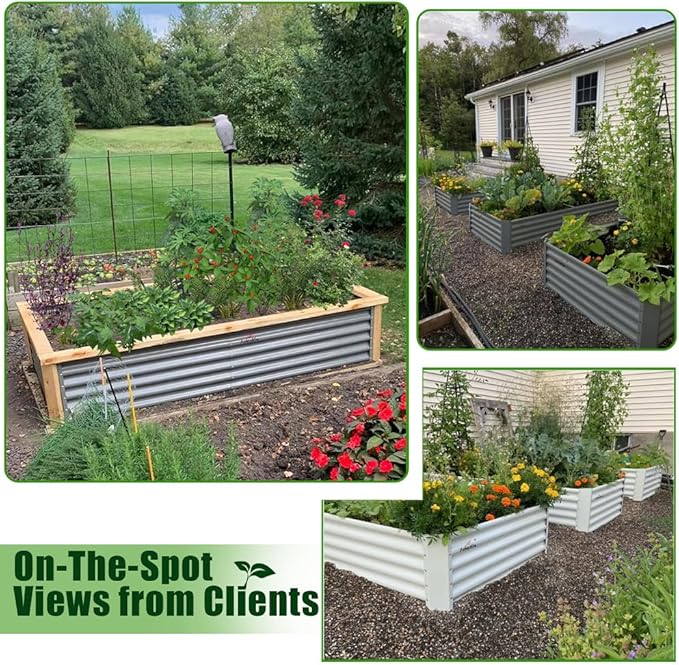 A ANLEOLIFE 6-Pack 4X4X1.5ft & 8X4X1.5ft Deep Root Galvanized Raised Garden - Image 6