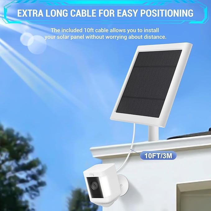 Solar Panel Outdoor for Ring Cameras Spotlight Cam Plus/Pro Stick Up Cam/Pro - Image 7