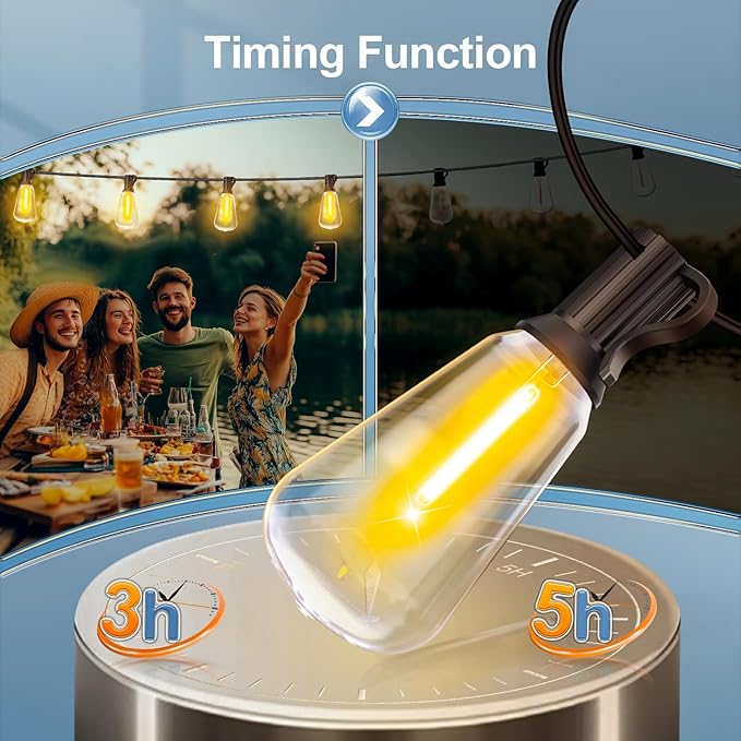 Outdoor String Led Patio Lights - 200Ft 60M Outside Waterproof Light - Image 3