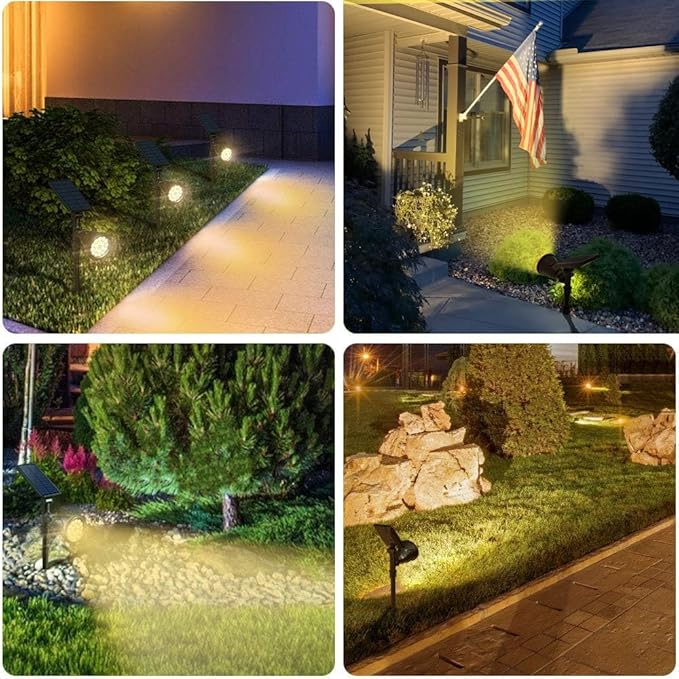 Solar Spot Lights Outdoor, Waterproof Solar Landscape Spotlights 18 LED 2-in-1 - Image 8