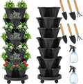 Umigy 2 Set of 7 Tier Vertical Planter Stackable Tower Planters Strawberry Herb by Umigy