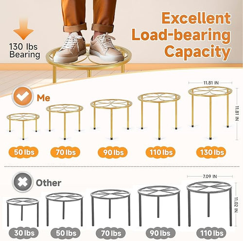 5 Pack Metal Plant Stand, Anti-Rust Iron Plant Stands - Image 2