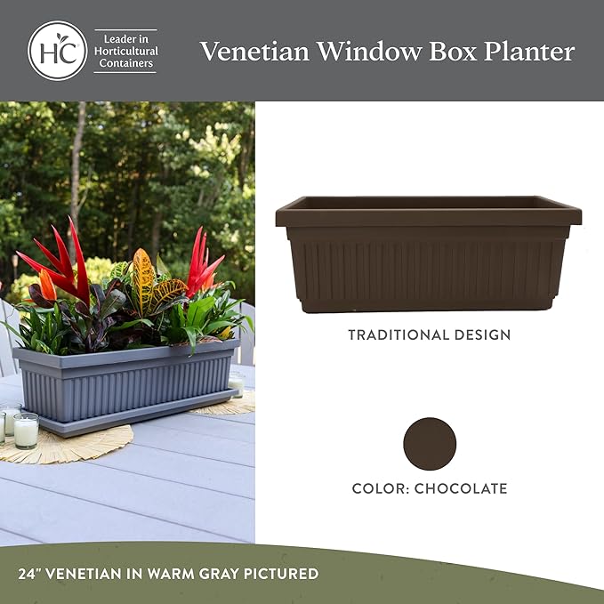 The HC Companies 24 Inch Venetian Window Planter Box - Image 2