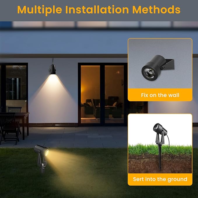 Low Voltage Landscape Lighting, 8 Pack Outdoor LED Landscape Spotlights - Image 5