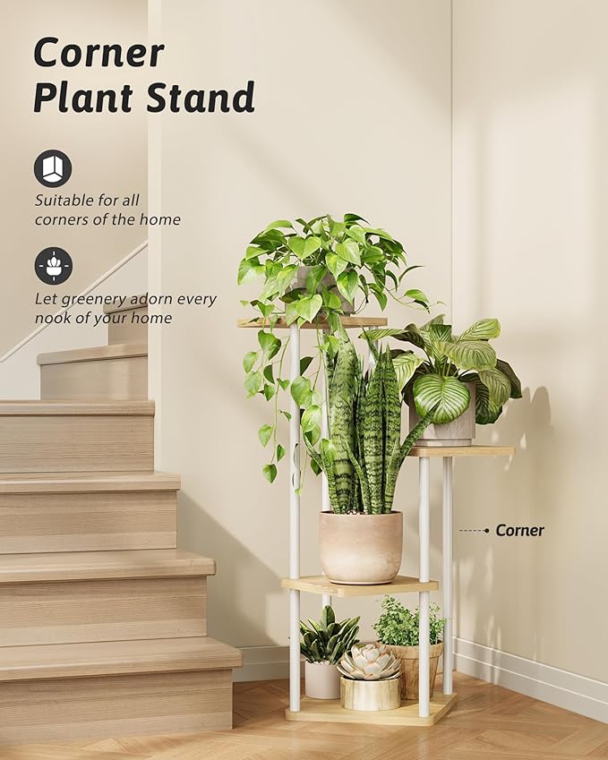 Tall Plant Stand Indoor 4 Tiered Plant Shelf - Image 3