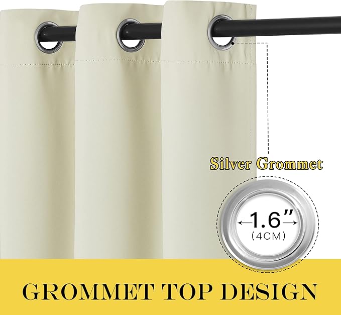 NICETOWN Blackout Patio Curtains 100 x 144 Inches Long - Image 6
