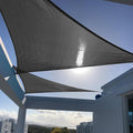 SUNNY GUARD Custom Size 18'x22'x28.4' Triangle Graphite Grey UV Block Sunshade by SUNNYGUARD