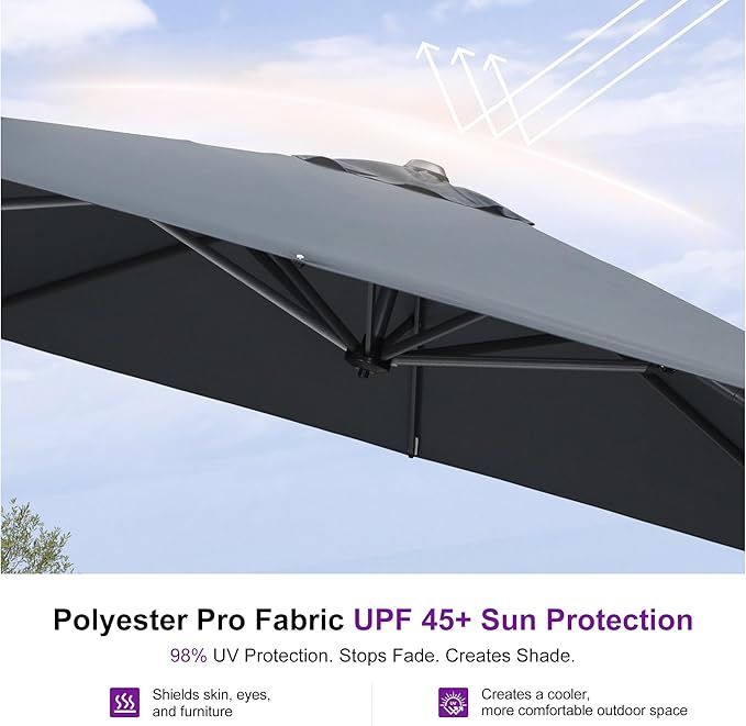 PURPLE LEAF 9'×9' Patio Umbrella - Image 6