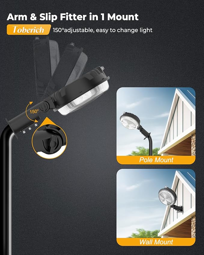 LED Barn Light 4 Packs, 150W 20000LM Yard Area Lights Dusk to Dawn Outdoor - Image 5