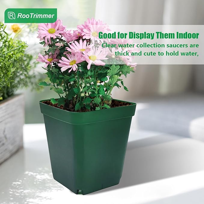 Square Nursery Seedling Pot 3.5 Inches 90 Pcs, Small Nursery Pot Plastic Thick - Image 7