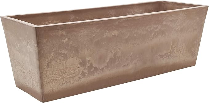 Arcadia Garden Products U65TP Plastic/Stone/Wood Composite Simplicity Window Box by PSW