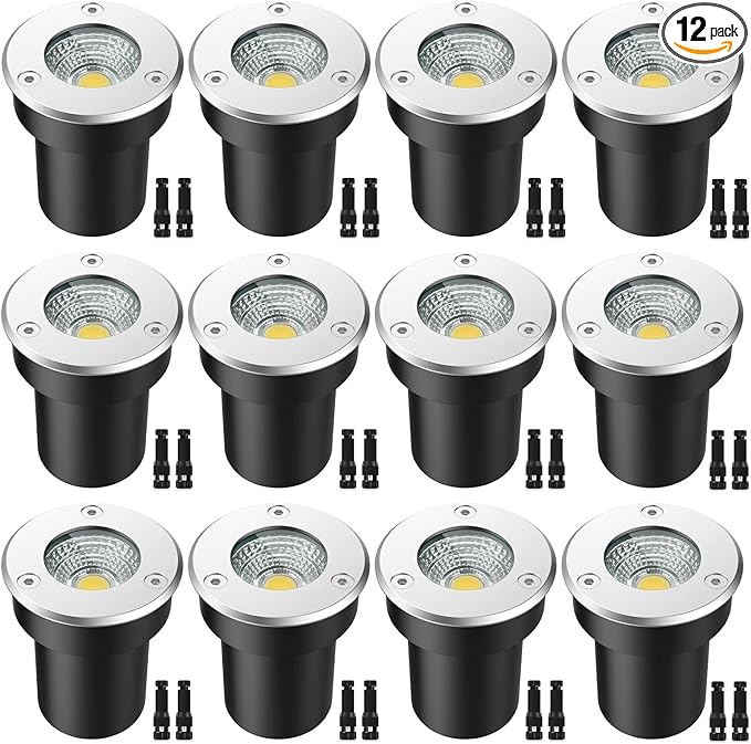 LED Landscape Lights, 12 Pack 7W Ground Lights by Unknown