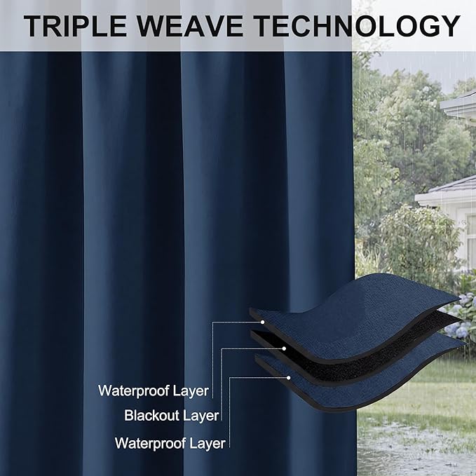 RYB HOME Outdoor Patio Curtains - Image 6