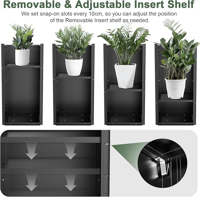 Metal Large Planter Box 15" L x 15" W x 30" H, Heavy Duty Tall Rectangle - Image 4