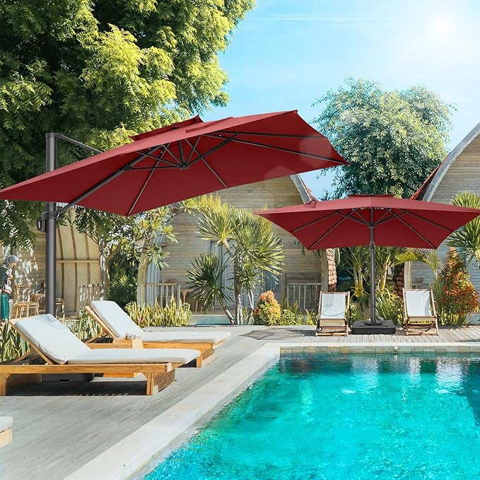 HOTEEL10x10ft Patio Umbrella Cantilever Umbrellas - Image 11