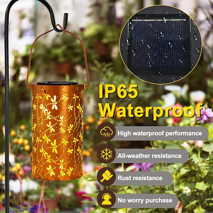 Birthday Gifts for Women Mom Grandma Ladies Solar Lanterns Outdoor Hanging - Image 4