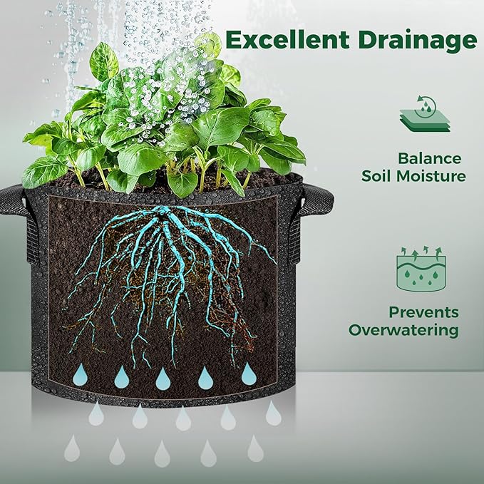T4U 7 Gallon Grow Bags, Upgrade Grow Bags - Image 7