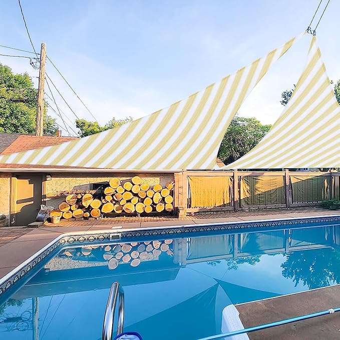 E&K Sunrise 22' x 22' x 22' Sun Shade Sail Triangle Canopy Shade Cover UV Block by EKSUNRISEINC