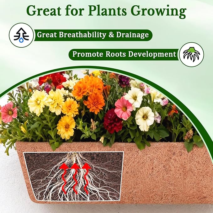Halatool 2 Pack 36 Inch Window Box Liners Trough Coco Fiber Replacement Liner - Image 3