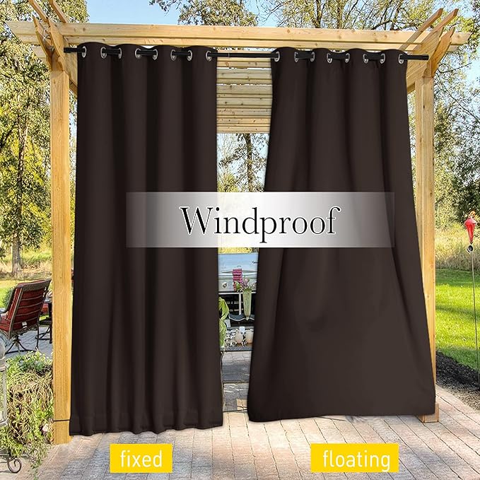 NICETOWN 2 Panels Outdoor Curtains - Image 5