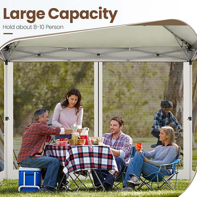 COBIZI 10x10 Pop Up Gazebos on Clearance 11x11 Canopy Tent Easy Up Outdoor - Image 7