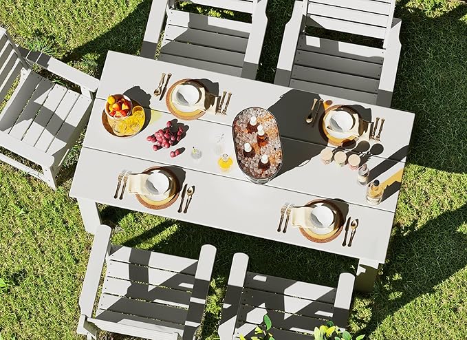 GREENVINES 7-Piece Outdoor Dining Set | HDPE | Patio Table and Chairs Sets - Image 4