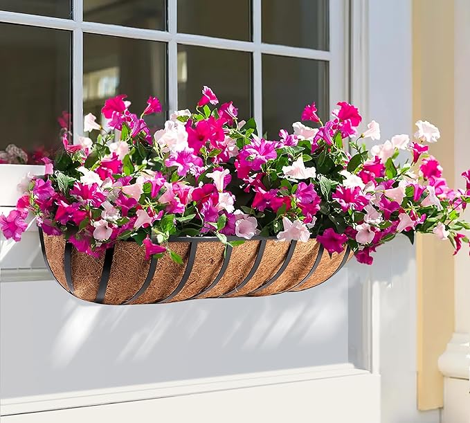 Y&M 48" Coco Liner for Window Box Deck Basket Planter Trough Coconut Fiber - Image 7