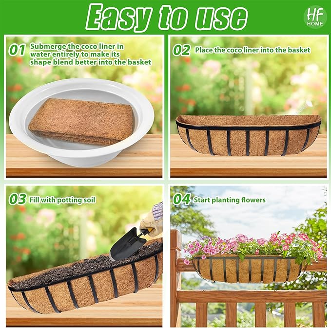 HFHOME 2PCS 36 Inch Coco Liners - Image 6