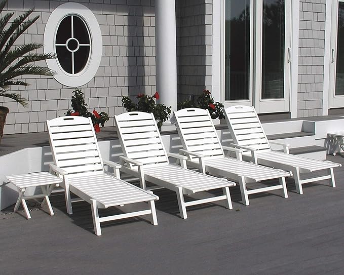 POLYWOOD NCC2280TE Nautical Arms Chaise - Image 5