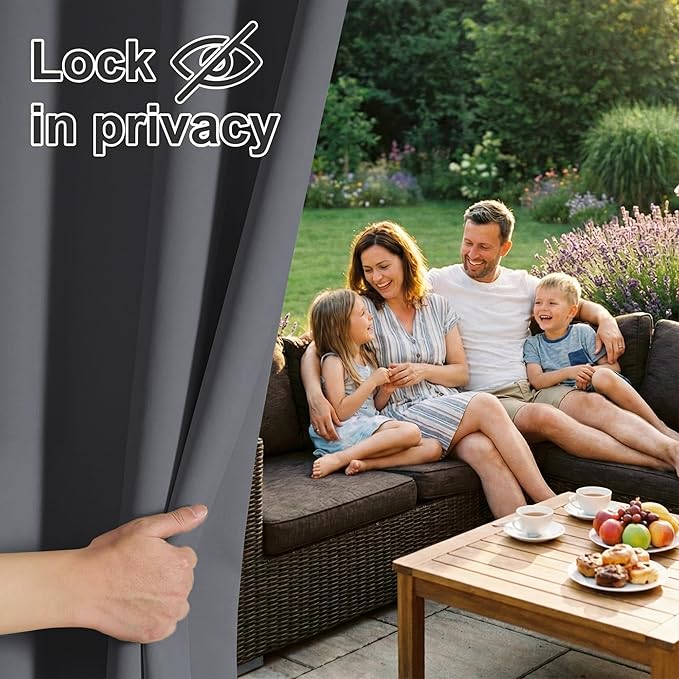 RYB HOME Patio Curtains Outdoor - Image 3