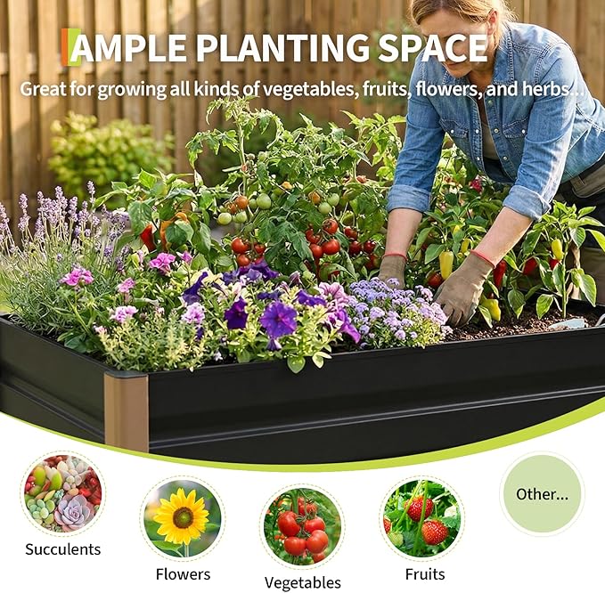 Garvee Commercial Aluminum Raised Garden Bed 8' x 3.5' x 16", Extra Large - Image 7