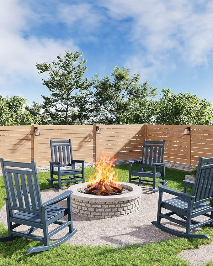HDPE Rocking Chair Outdoor Set of 2 - Image 9