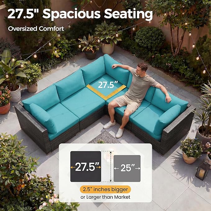 NICESOUL Extra Large 9 Piece Patio Furniture Set - Image 6