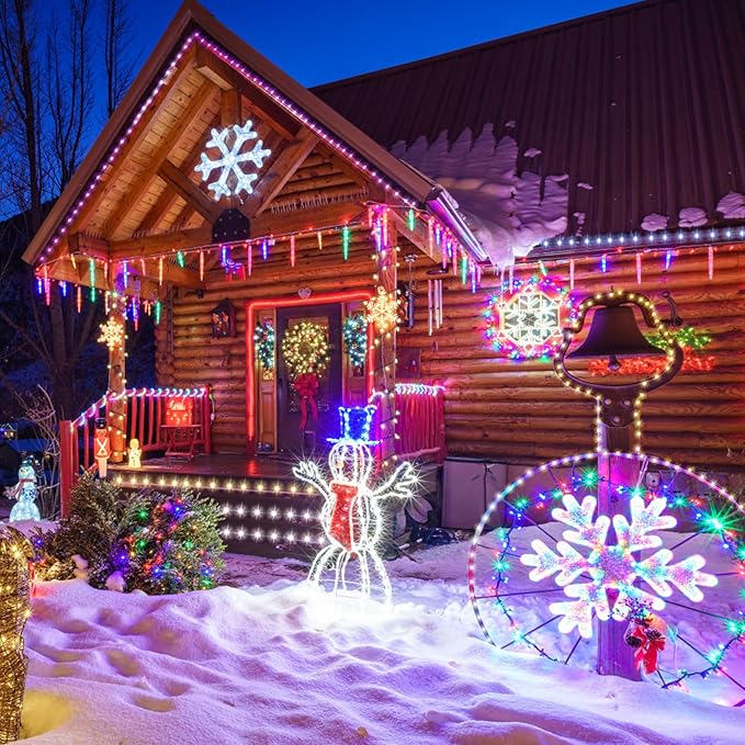 200Ft Rope Lights Outdoor, 18 Colors Changing 610 LED String Lights Plug in - Image 6