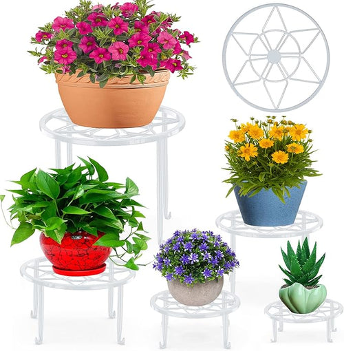 5 Pack Metal Plant Stands for Multiple Plant, Heavy Duty Flower Pot Stands for by Autopromake
